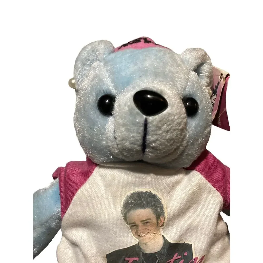 NSYNC Justin Blue‎ Bear Beanie Plush ~ Vintage 2000
